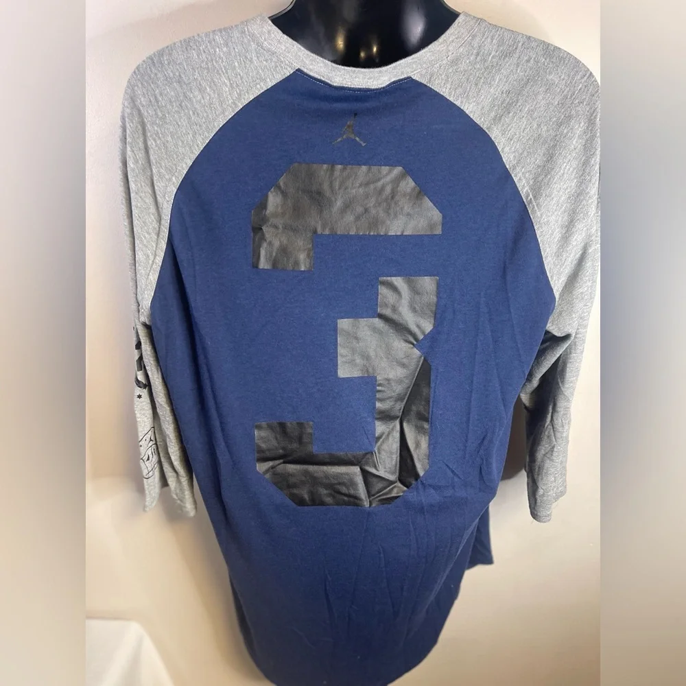 Air Jordan Brand 23 Double Sided Raglan 3/4 Sleeve Droptail T-Shirt Men size XLT - Picture 5 of 11
